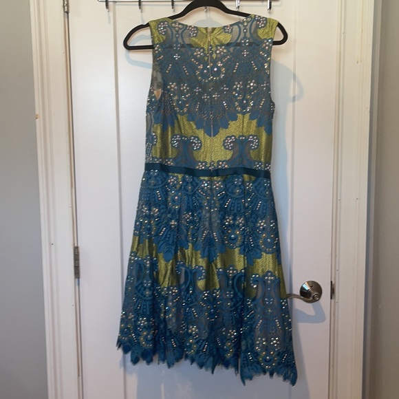 Beautiful Jovani peacock colored dress with embellishments. Worn once. - Picture 8 of 8